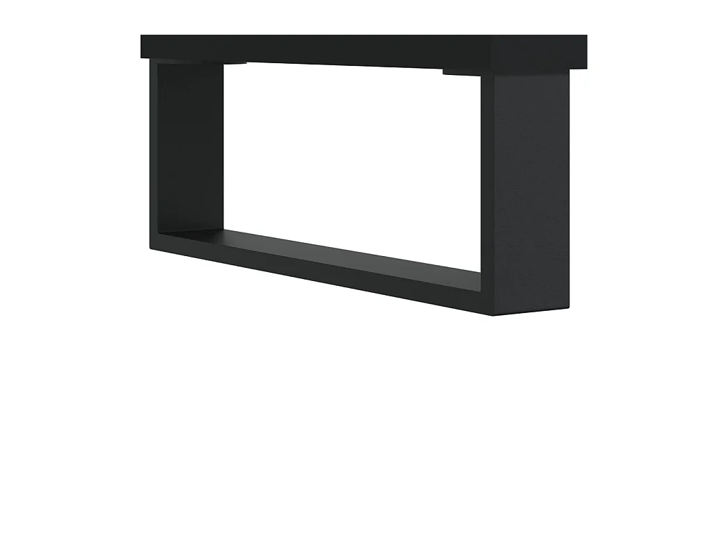 Table basse noir 90x50x40 cm bois d'ingénierie