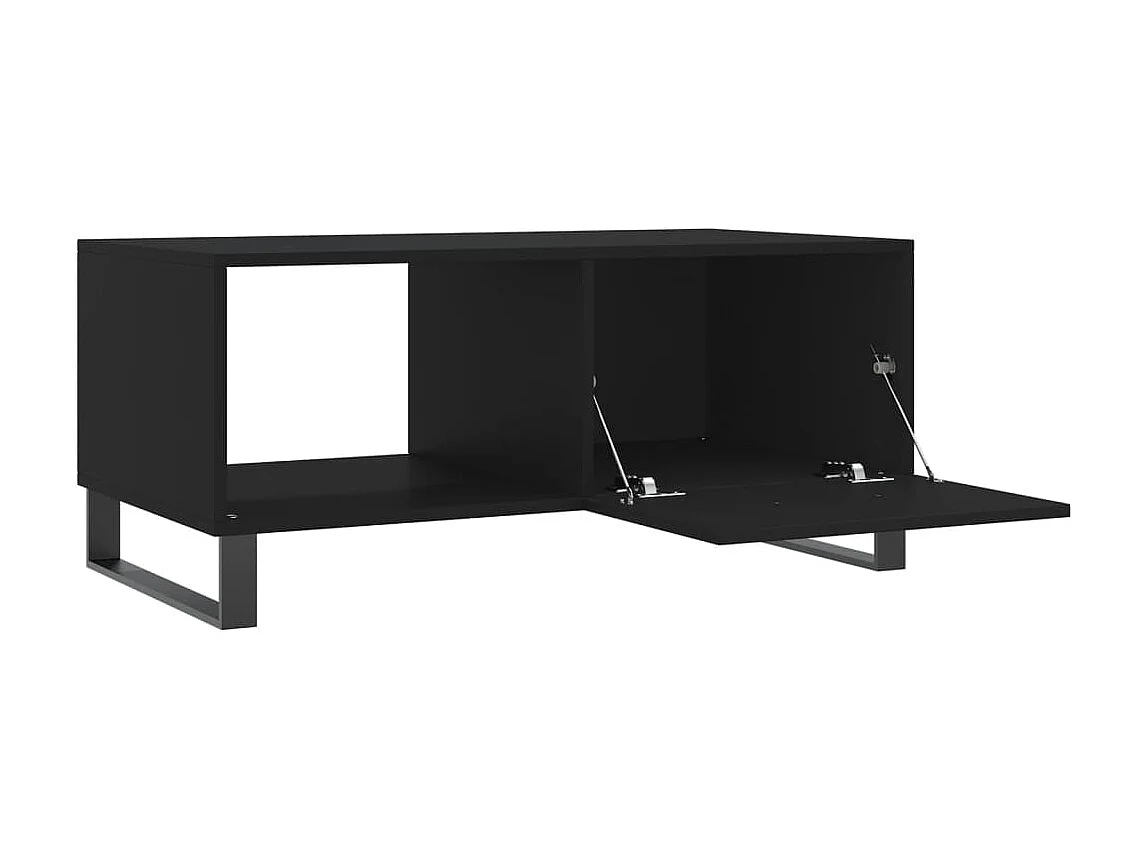 Table basse noir 90x50x40 cm bois d'ingénierie