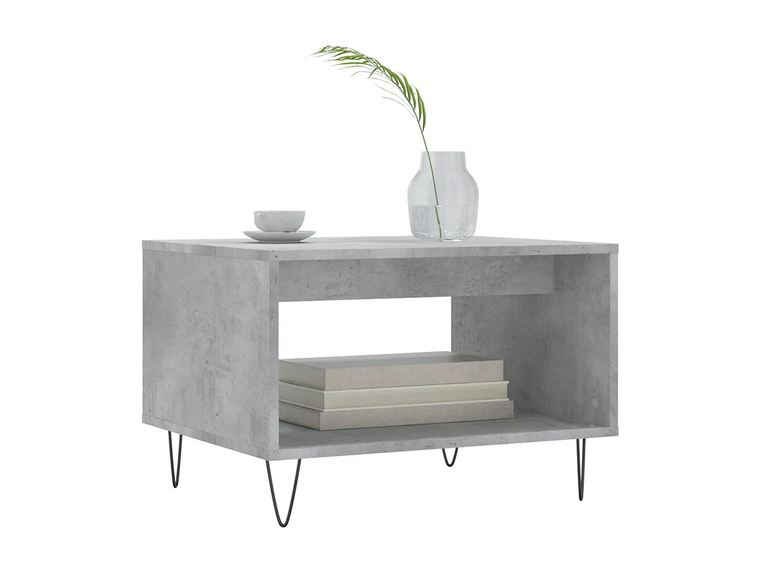 Tavolino Gold Concrete grigio 60x50x40 cm in derivati del legno