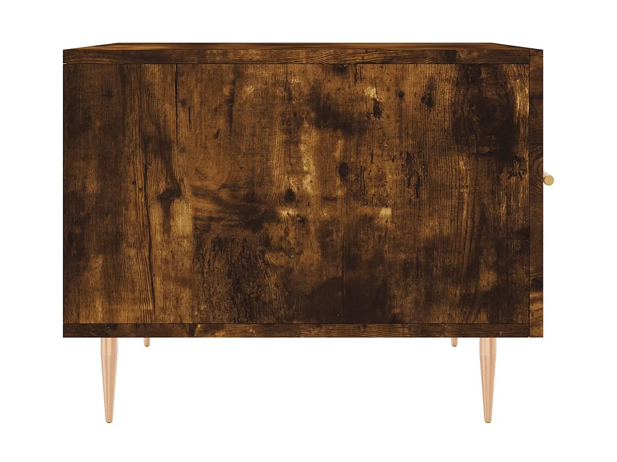 Tables basses 2 pcs chêne fumé 50x50x40 cm bois d'ingénierie