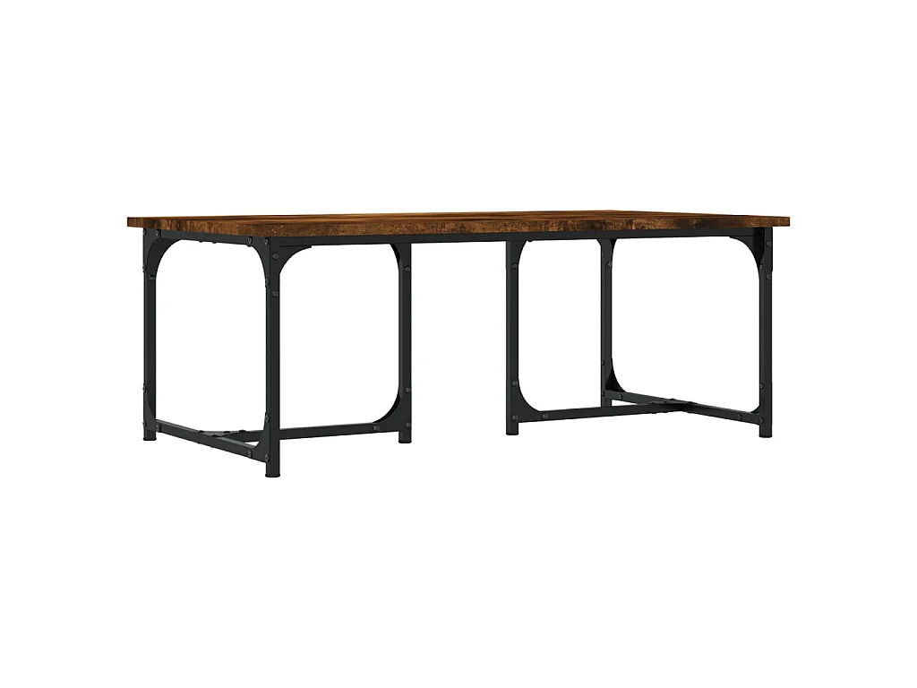 Table basse Chêne fumé 90x50x35 cm Bois d'ingénierie