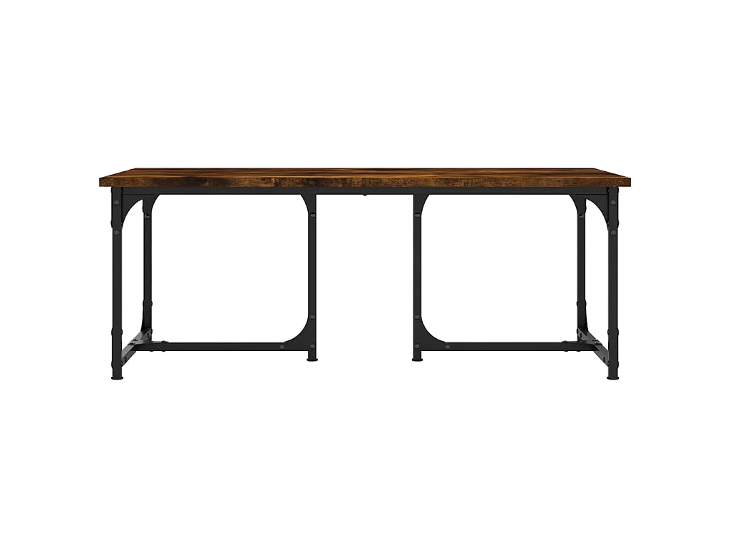 Table basse Chêne fumé 90x50x35 cm Bois d'ingénierie