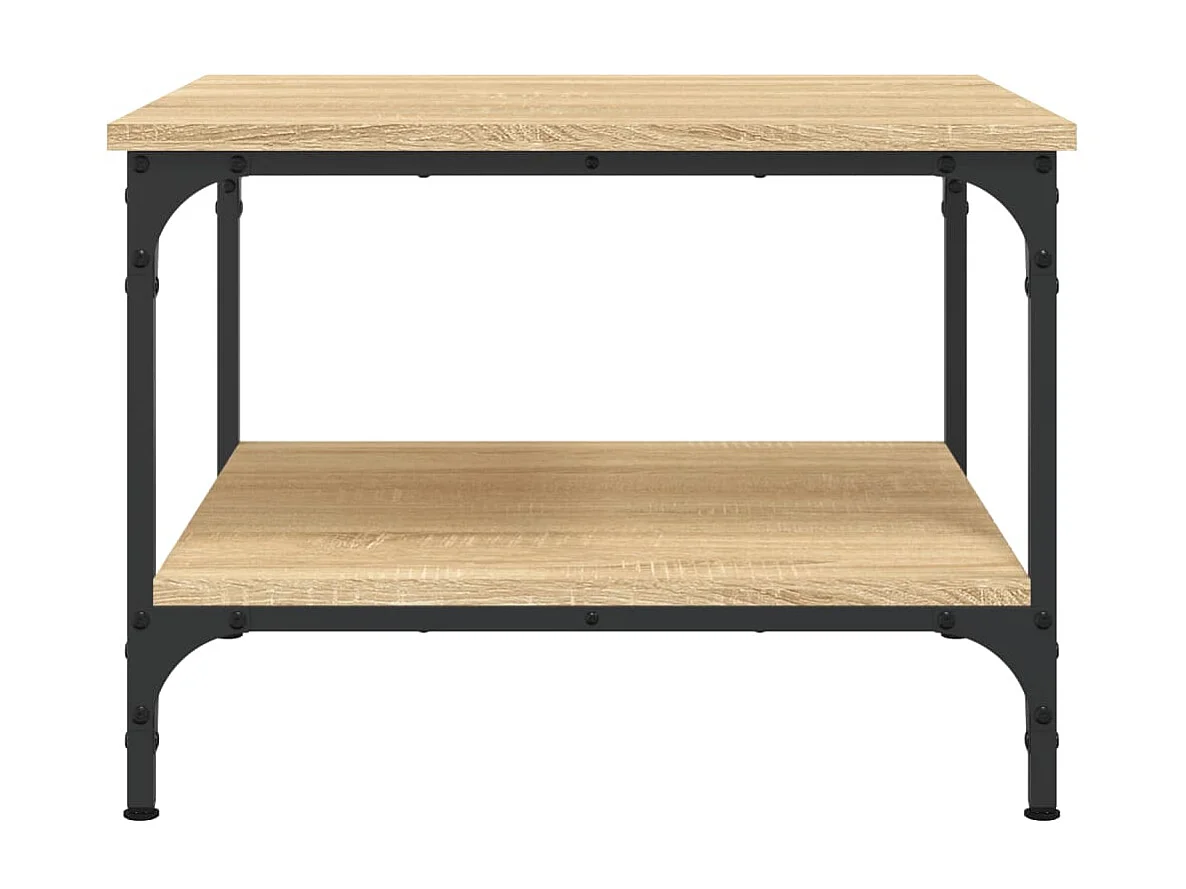 Mesa de centro roble Sonoma Gold 55x55x40 cm madera contrachapada