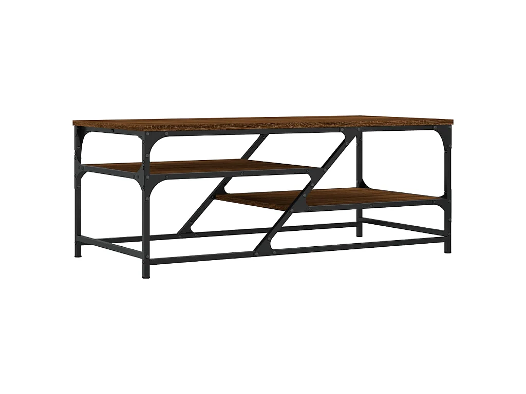 Tavolino in rovere Gold Brown 100x49x40 cm in multistrato