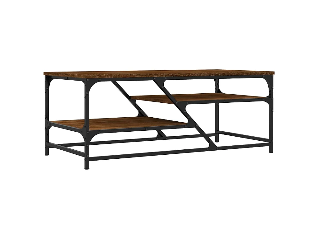 Tavolino in rovere Gold Brown 100x49x40 cm in multistrato