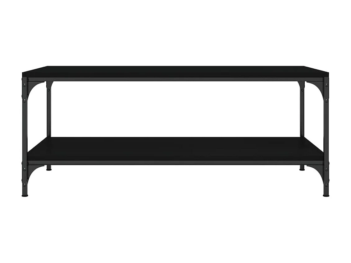 Mesa de centro dourada preta 100x50x40 cm Madeira trabalhada