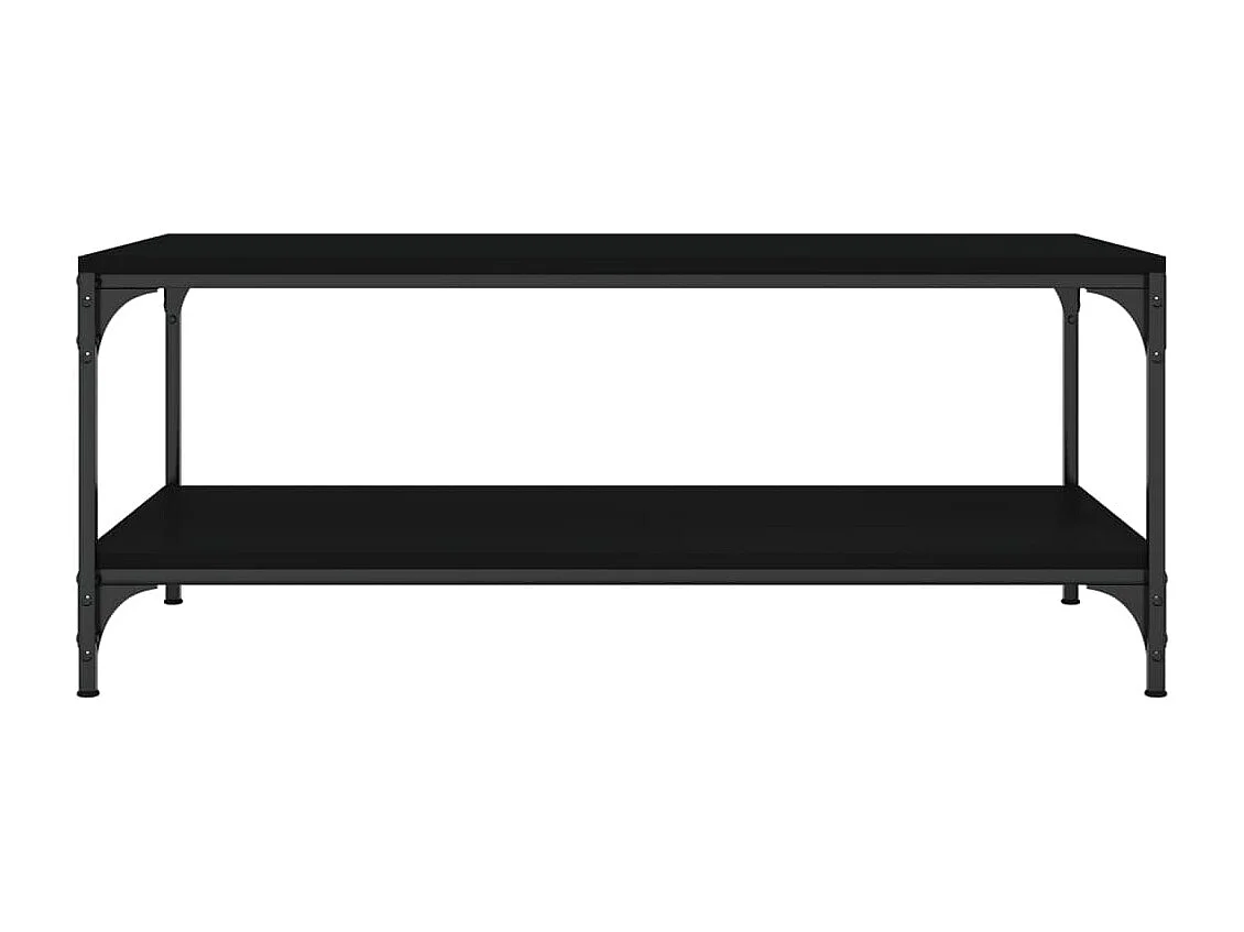 Gold Salontafel Zwart 100x50x40 cm Bewerkt hout