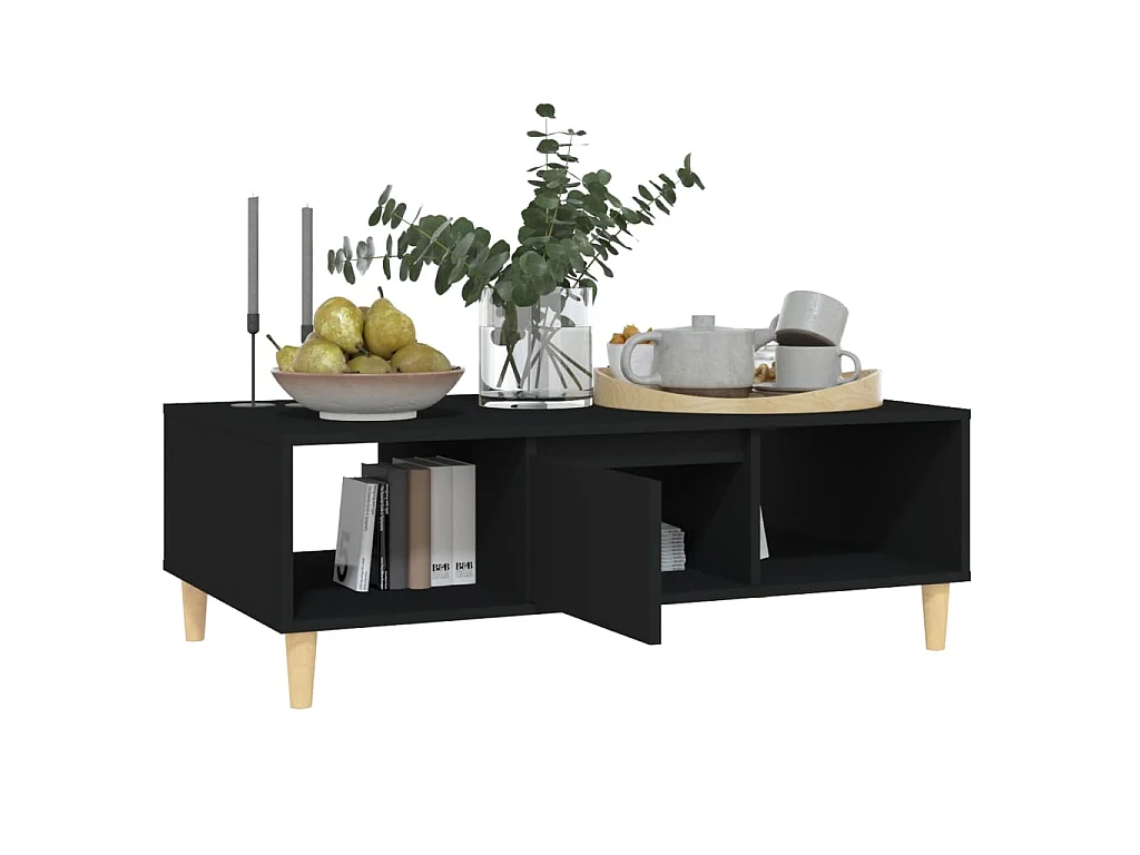 Table basse Noir 103,5x60x35 cm Aggloméré