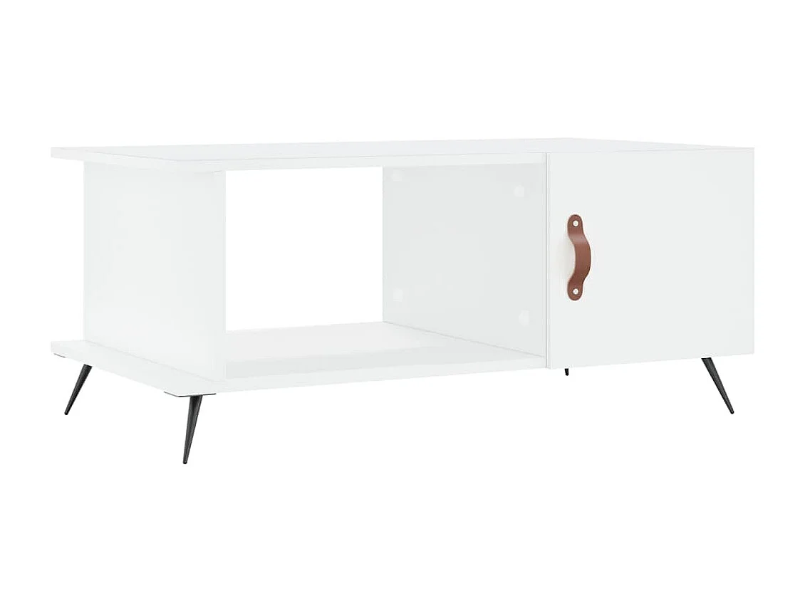 Tavolino Gold bianco 90x50x40 cm in MDF