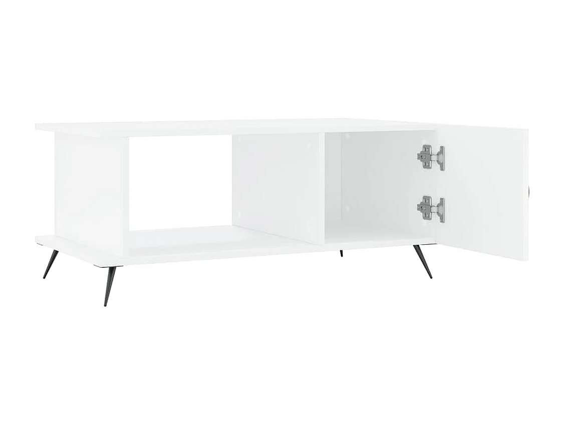 Tavolino Gold bianco 90x50x40 cm in MDF