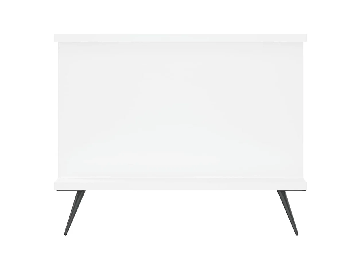 Table basse blanc 90x50x40 cm bois d'ingénierie