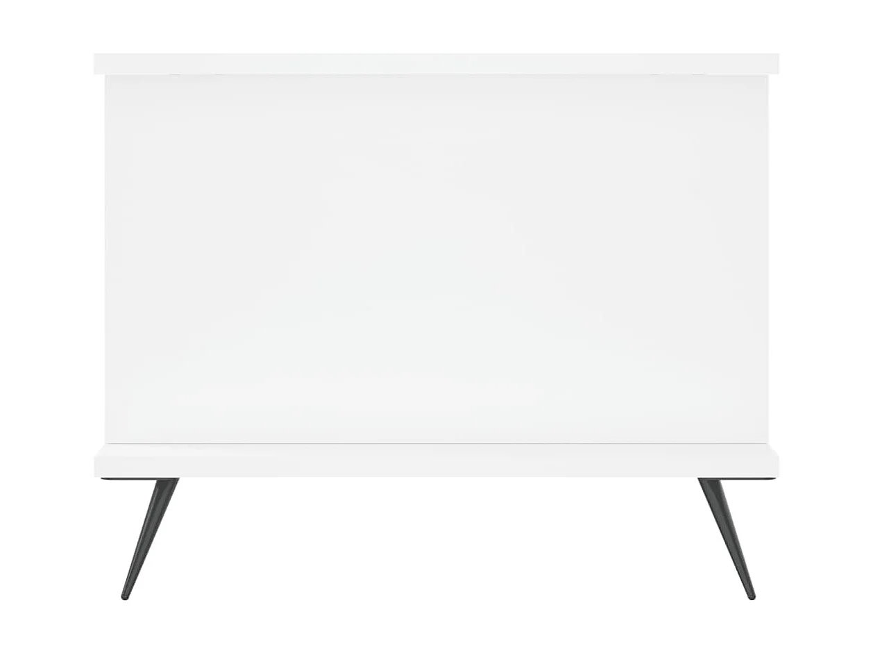 Mesa de centro dourada branca 90x50x40 cm madeira projetada