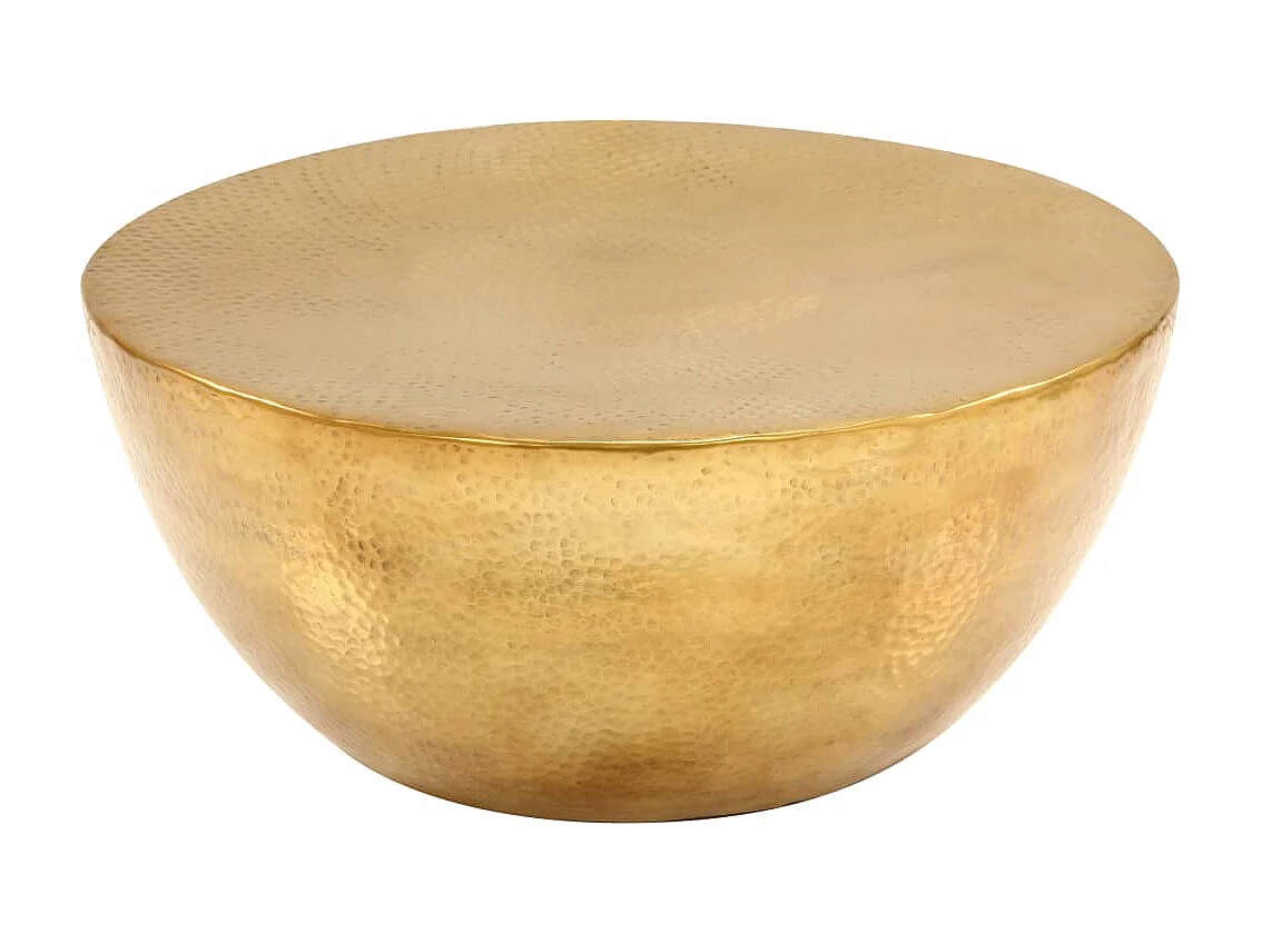 Mesa de centro Alumínio martelado 70 x 30 cm Latão