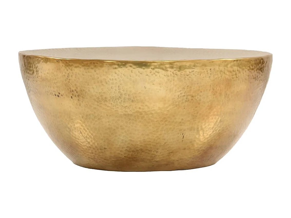 Mesa de centro Alumínio martelado 70 x 30 cm Latão
