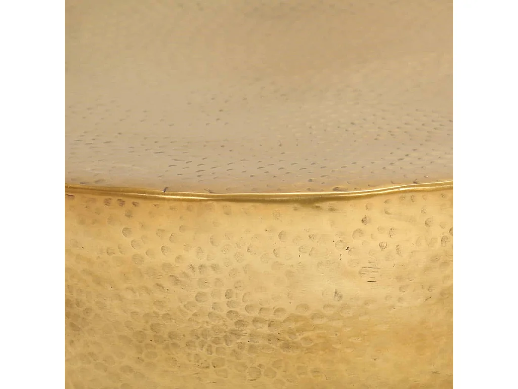 Mesa de centro Alumínio martelado 70 x 30 cm Latão