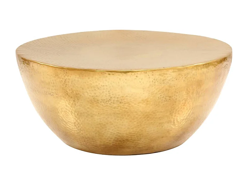 Mesa de centro Aluminio martillado 70 x 30 cm Latón