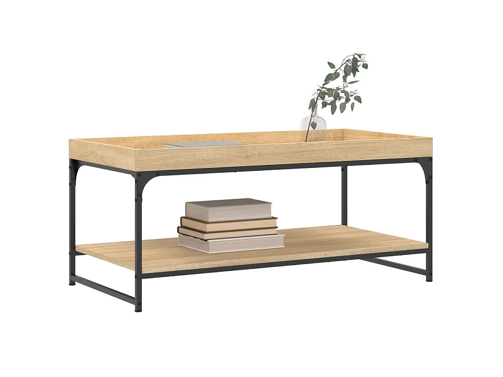 Table basse chêne sonoma 100x49x45 cm bois d'ingénierie