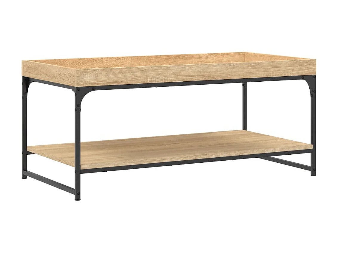 Table basse chêne sonoma 100x49x45 cm bois d'ingénierie