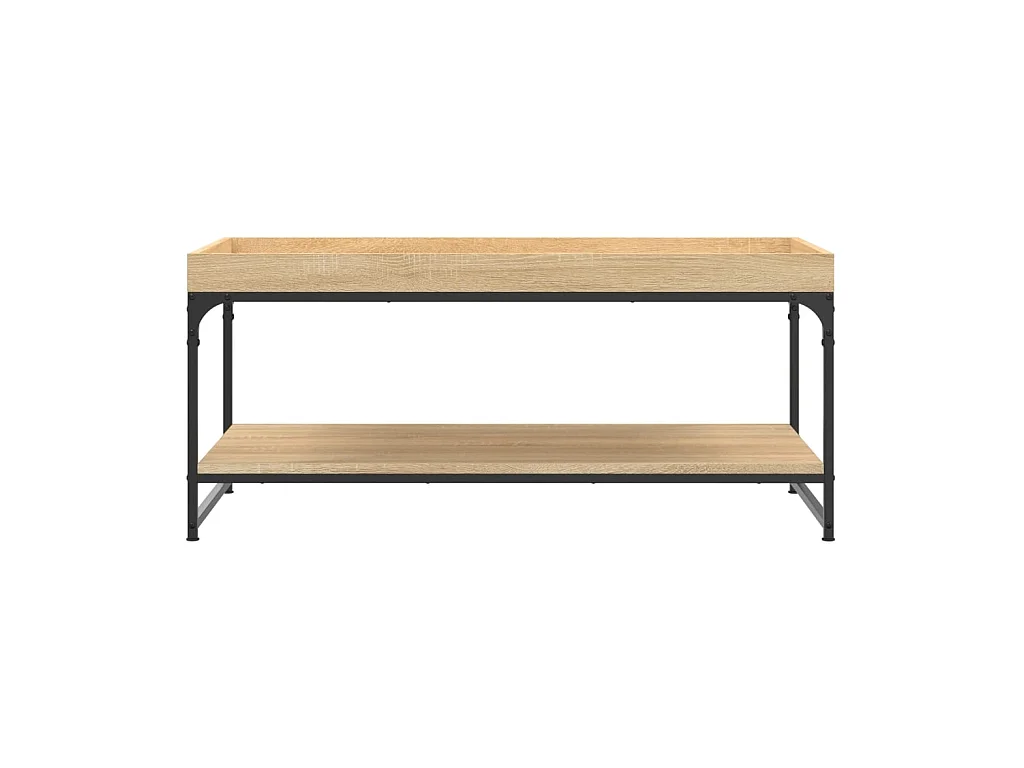 Goldfarbener Couchtisch aus Sonoma-Eiche, 100 x 49 x 45 cm, Holzwerkstoff