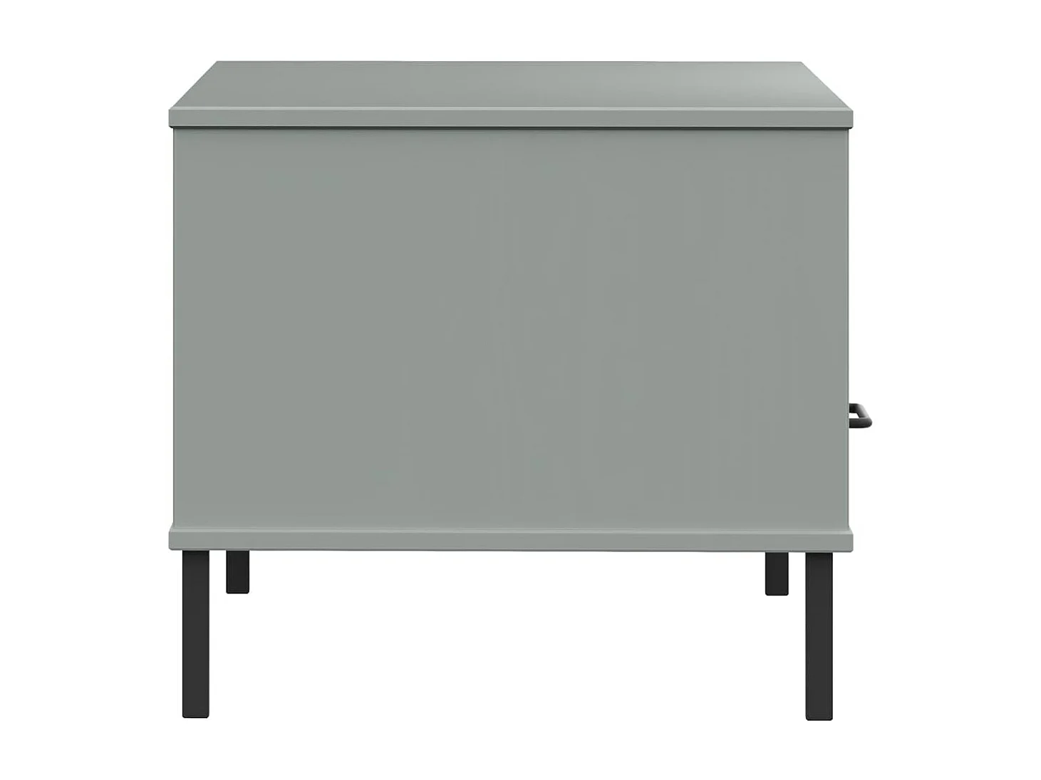 Mesa de centro dourada com pés de metal Cinza 85x50x45 cm Madeira OSLO