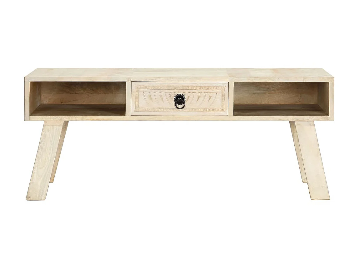 Goud Salontafel 100x60x40 cm Massief mangohout