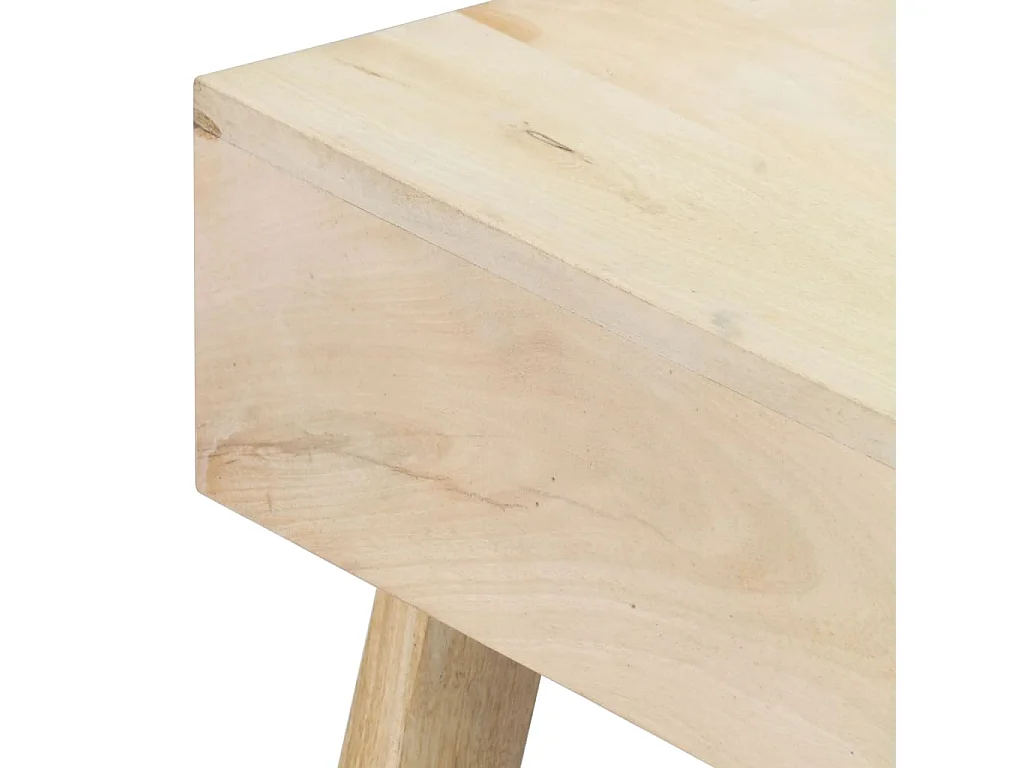 Mesa de centro dourada 100x60x40 cm Madeira maciça de mangueira