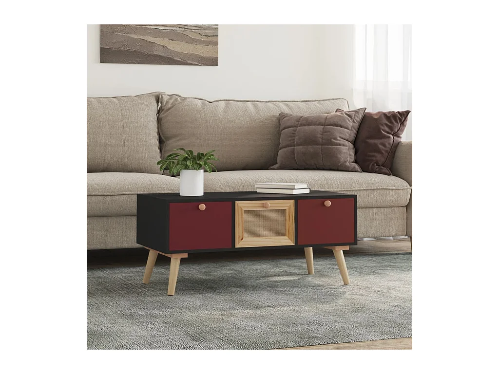 Gold Salontafel met lades 80x40x35,5 cm samengesteld hout