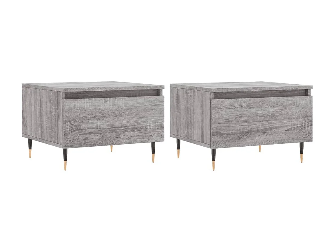 Mesas de centro Gold 2 piezas gris sonoma 50x46x35 cm madera contrachapada