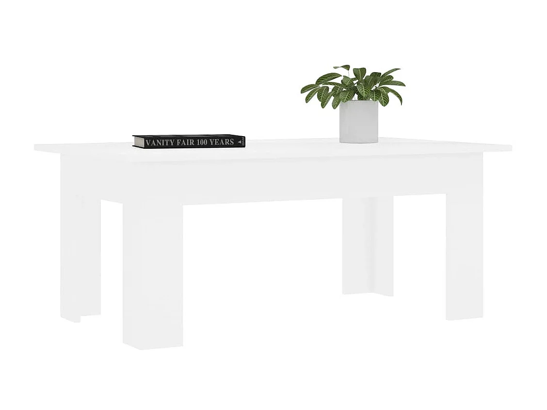 Mesa de centro dourada branca 100x60x42 cm Madeira trabalhada