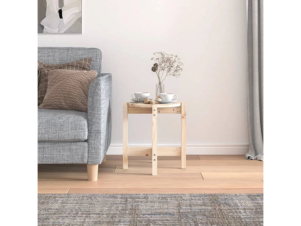 Tavolino Gold Ø 42,5x45 cm Legno di pino massiccio