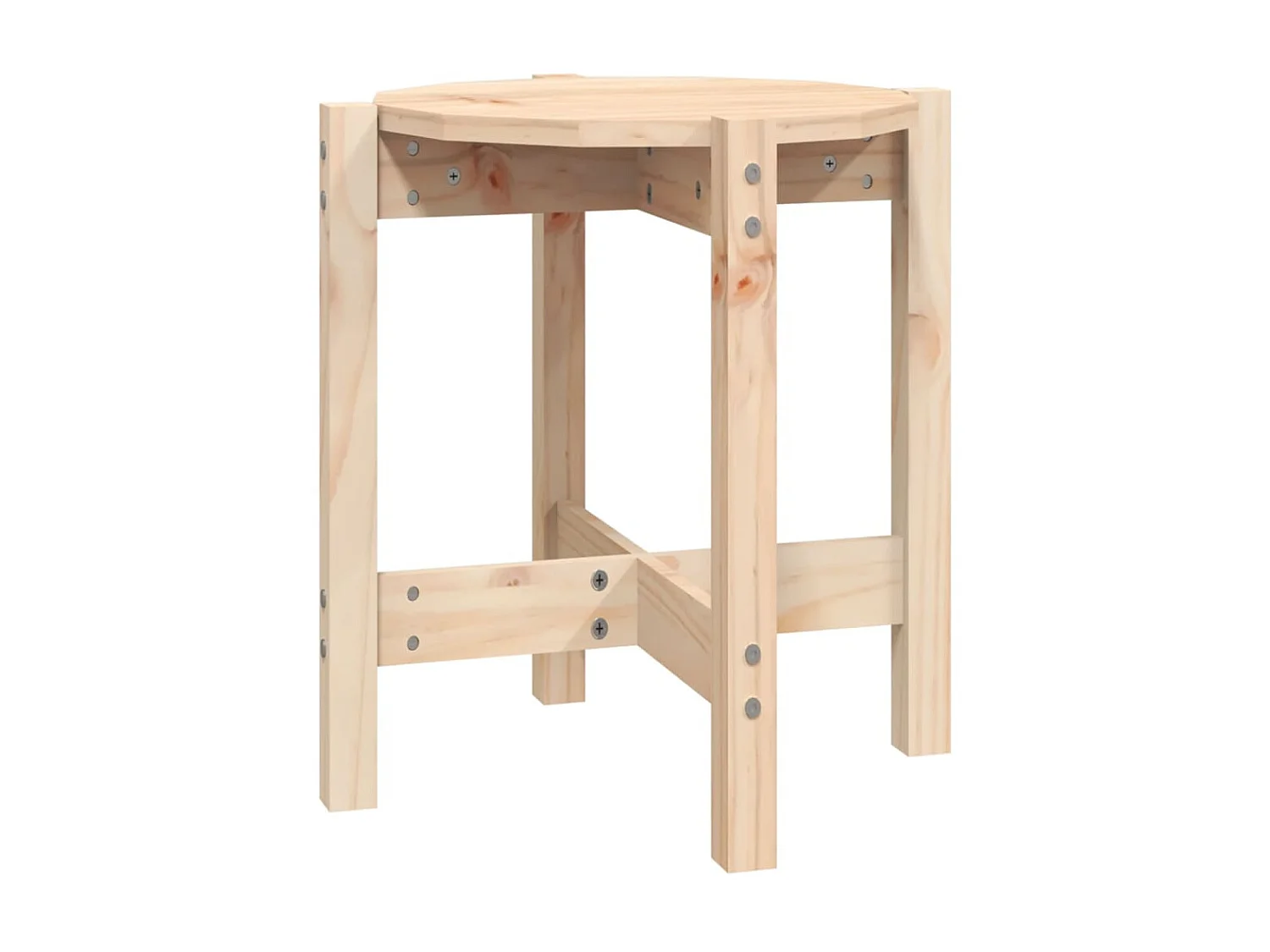 Table basse Ø 42,5x45 cm Bois massif de pin