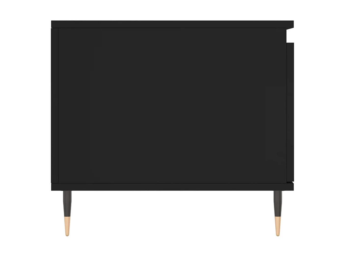 Tavolino Gold Nero 100x50x45 cm MDF