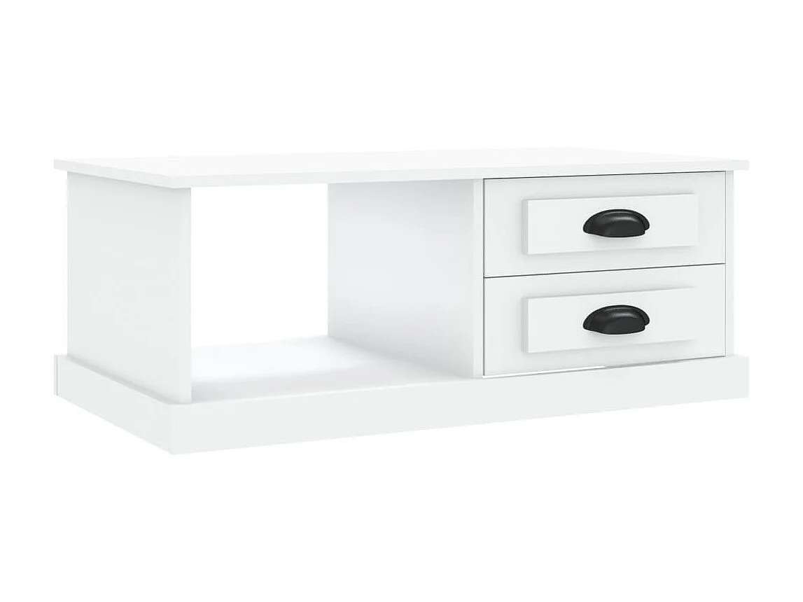 Tavolino Gold bianco 90x50x35 cm in MDF