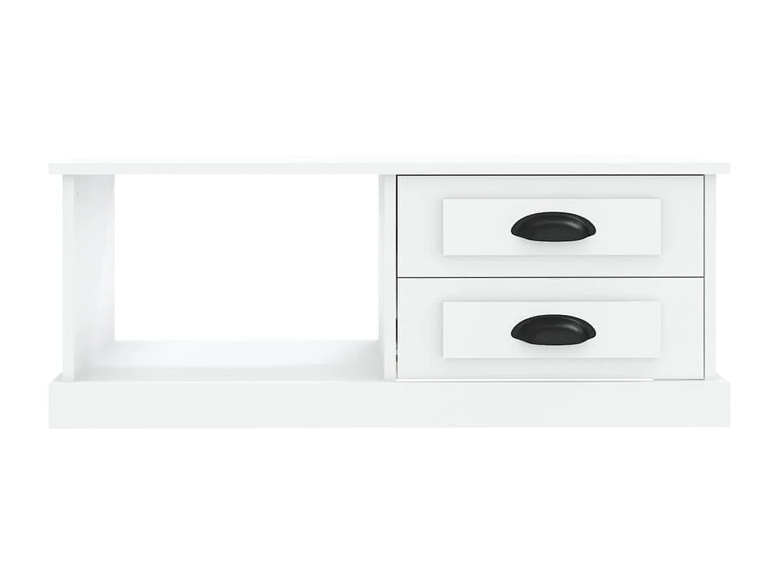 Tavolino Gold bianco 90x50x35 cm in MDF