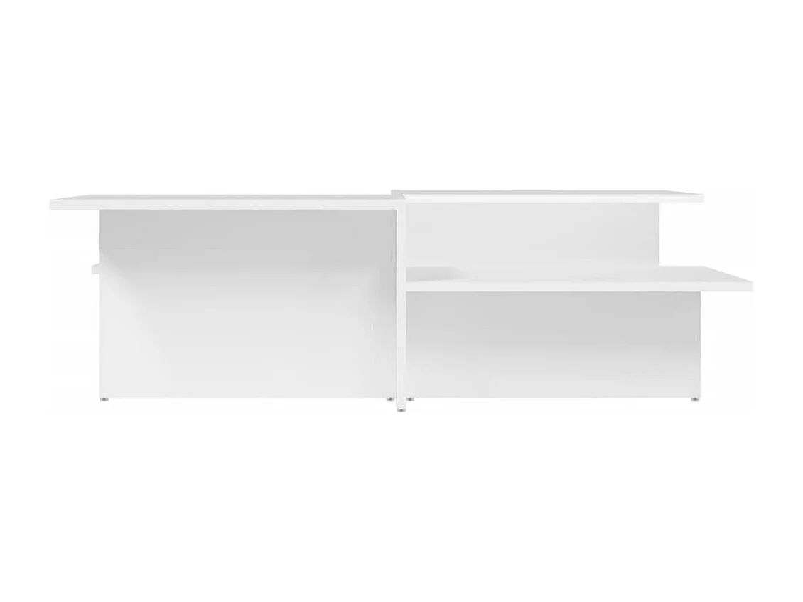 Tables basses 2 pcs blanc bois d'ingénierie