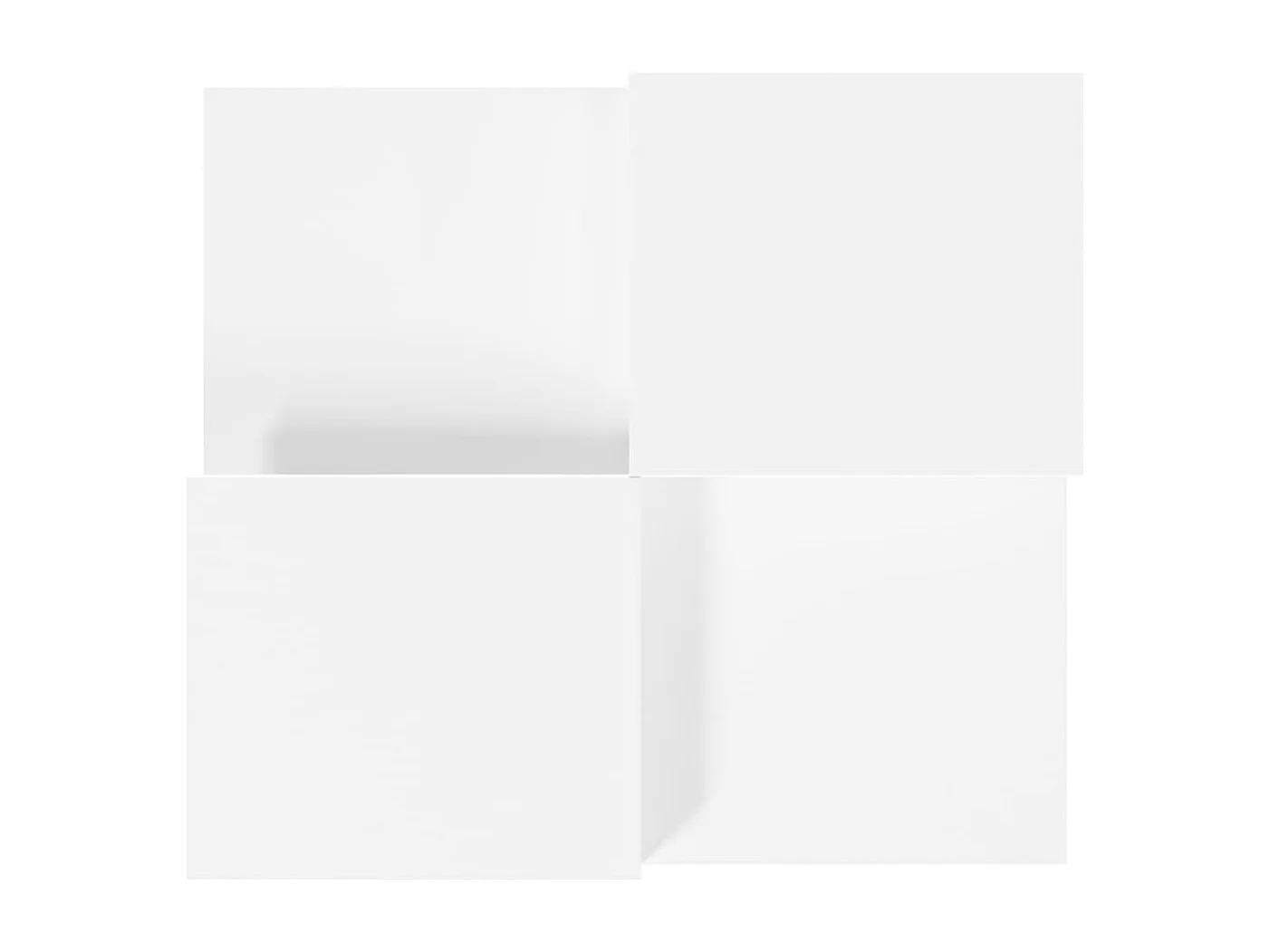 Tables basses 2 pcs blanc bois d'ingénierie
