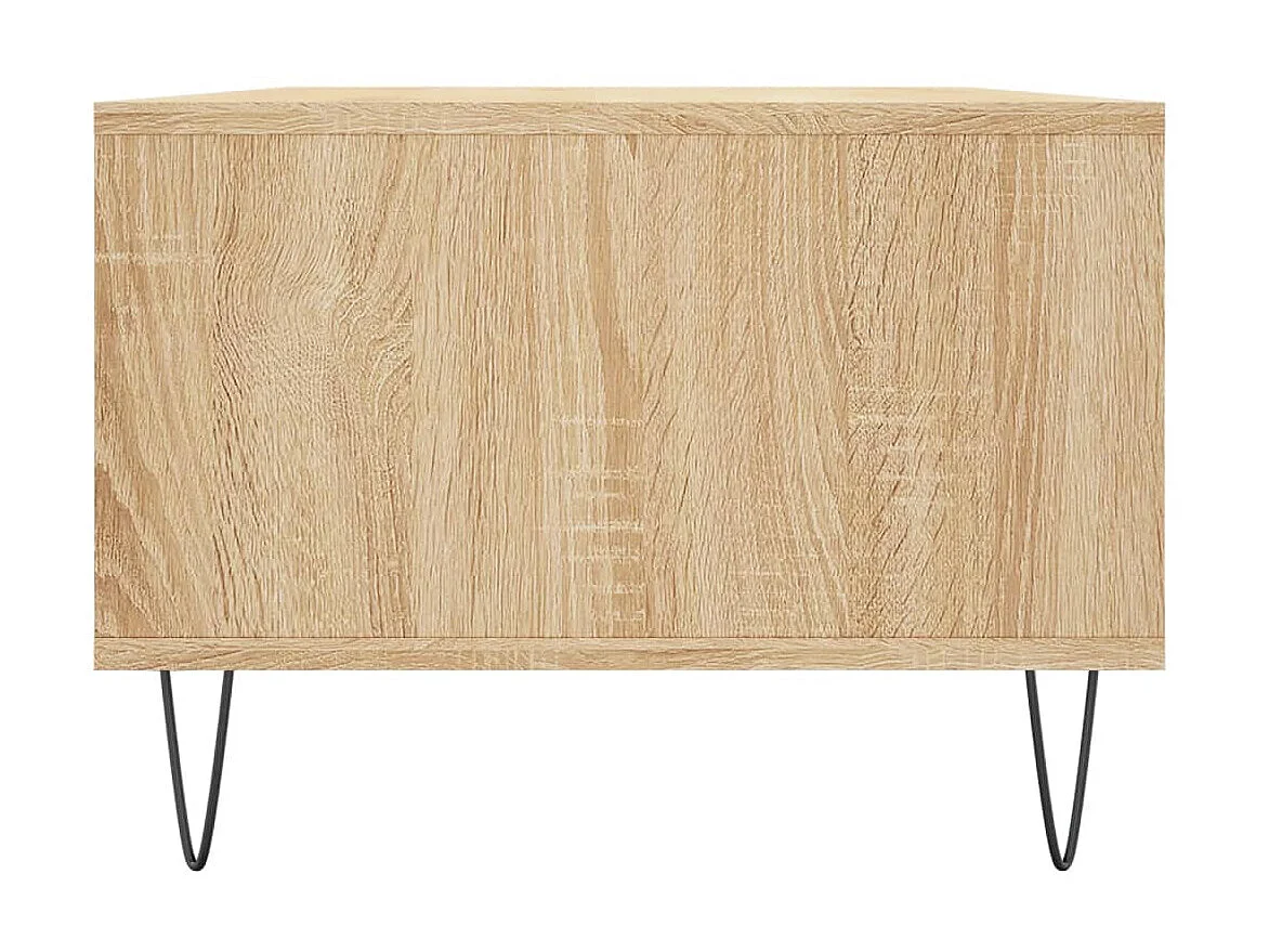 Mesa de centro dourada carvalho Sonoma 90x50x36,5 cm Madeira trabalhada