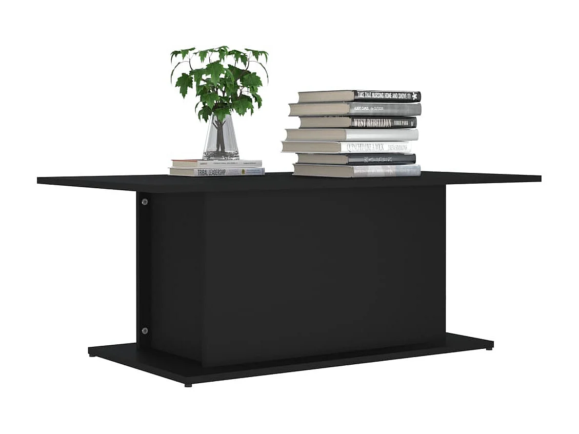 Tavolino Gold Nero 102x55,5x40 cm Truciolato