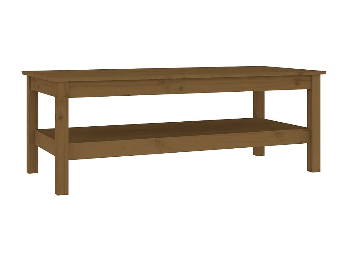 Table basse Marron miel 110x50x40 cm Bois massif de pin