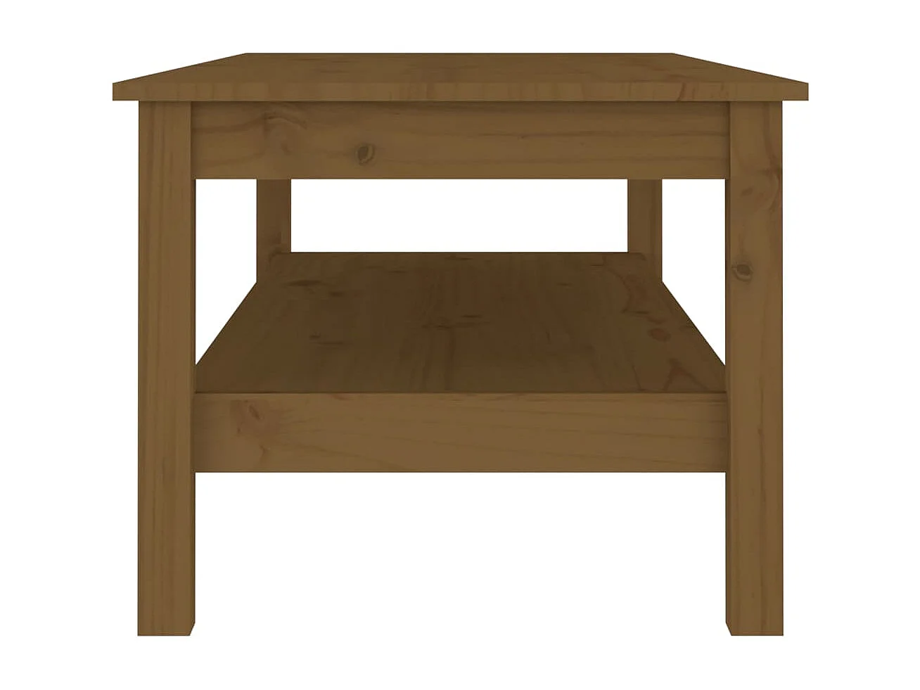 Table basse Marron miel 110x50x40 cm Bois massif de pin
