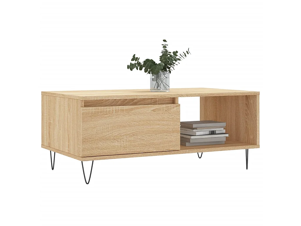Table basse Chêne sonoma 90x50x36,5 cm Bois d'ingénierie