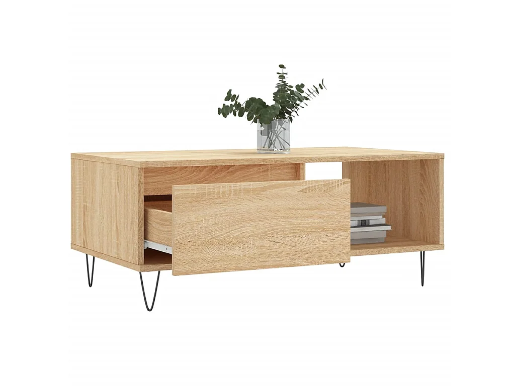 Table basse Chêne sonoma 90x50x36,5 cm Bois d'ingénierie