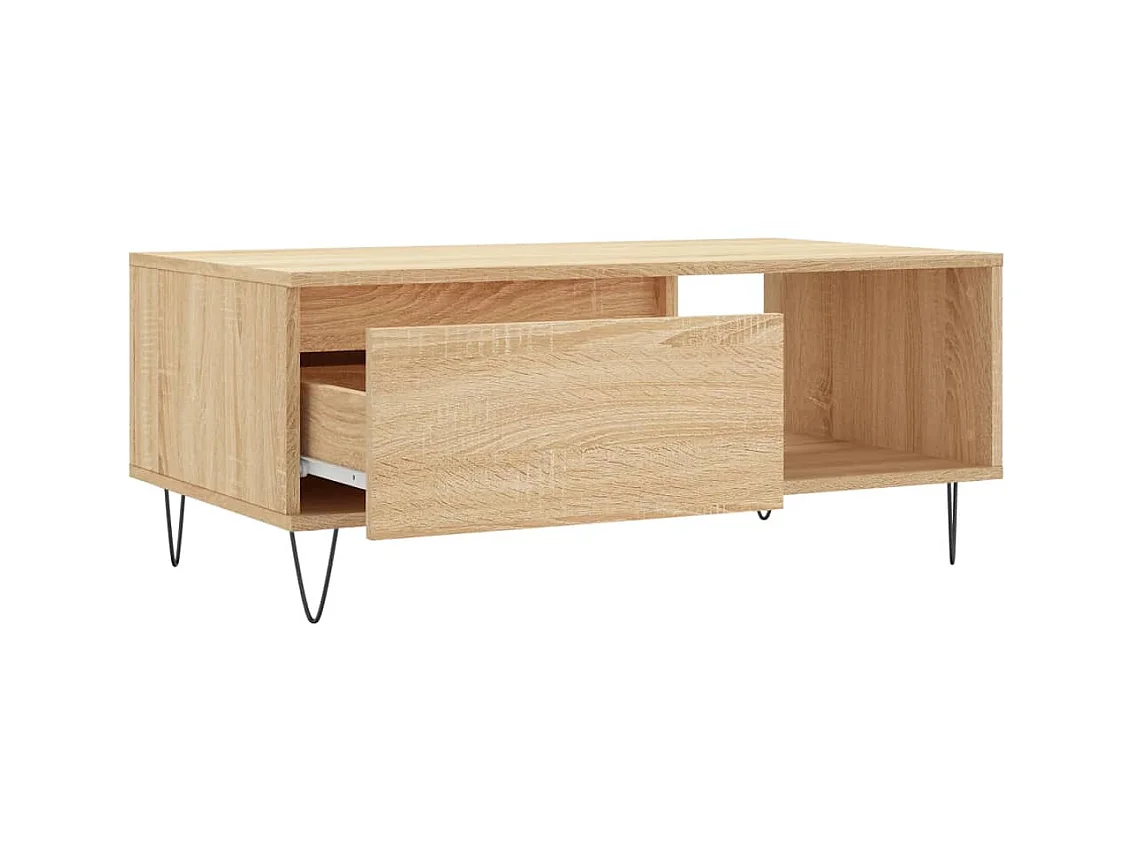 Gold Salontafel Sonoma eiken 90x50x36,5 cm Bewerkt hout