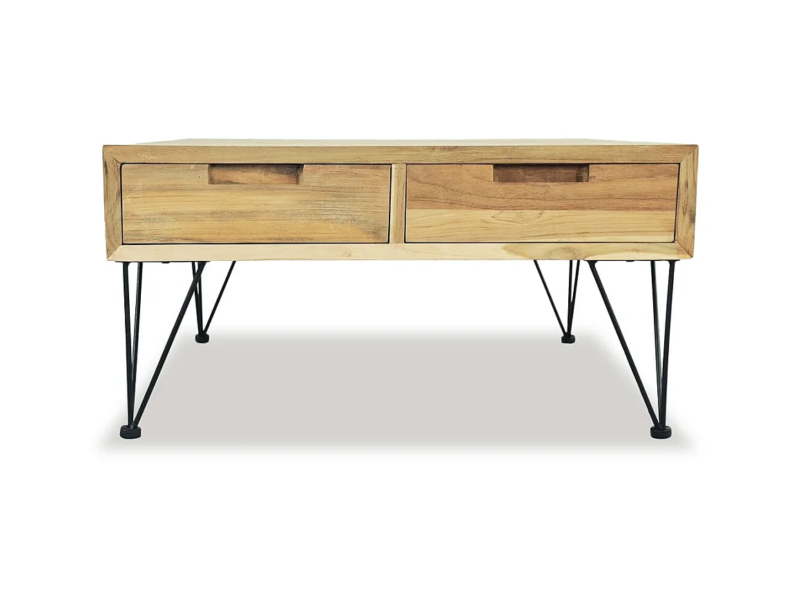 Table basse 80 x 80 x 40 cm Teck massif