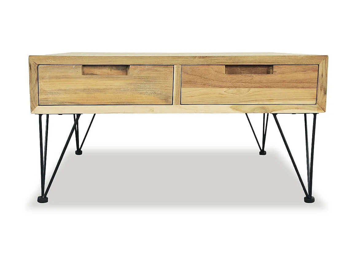 Table basse 80 x 80 x 40 cm Teck massif