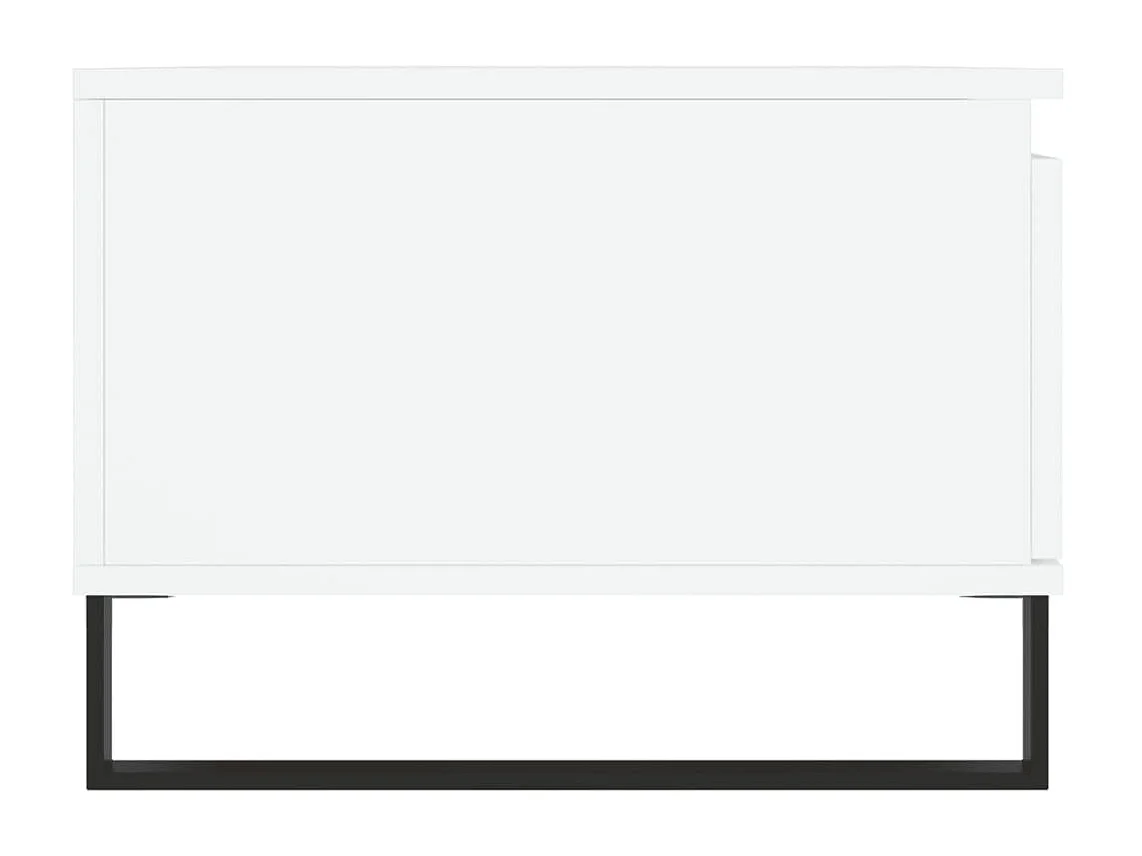 Table basse Blanc 90x50x36,5 cm Bois d'ingénierie