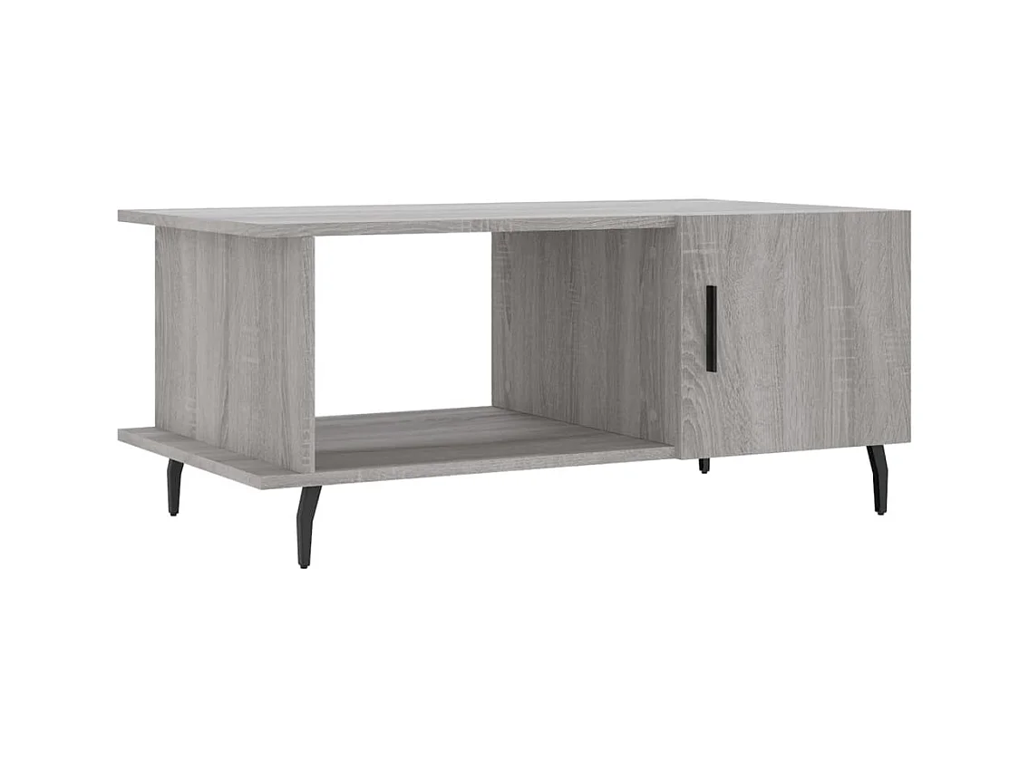 Table basse sonoma gris 90x50x40 cm bois d'ingénierie