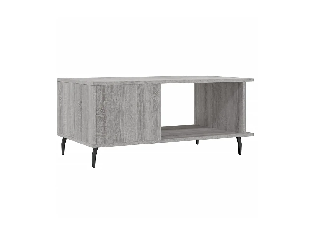 Table basse sonoma gris 90x50x40 cm bois d'ingénierie