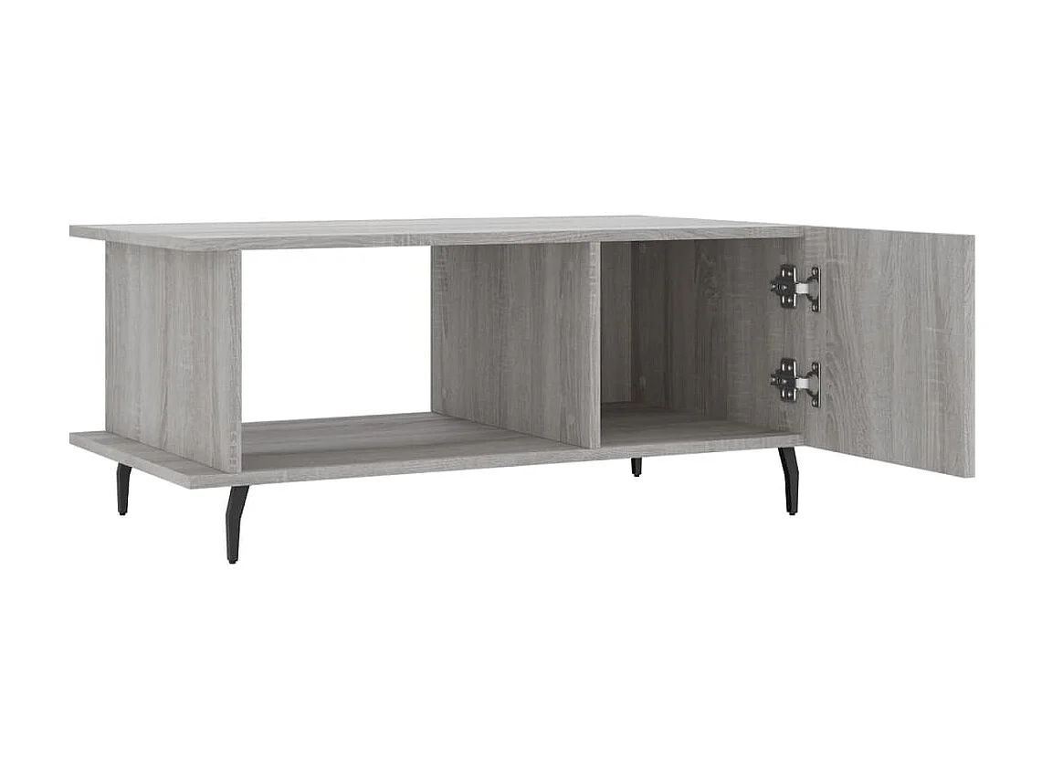 Table basse sonoma gris 90x50x40 cm bois d'ingénierie