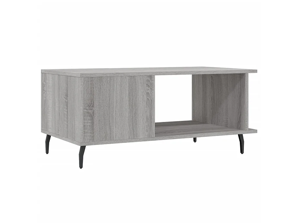 Table basse sonoma gris 90x50x40 cm bois d'ingénierie